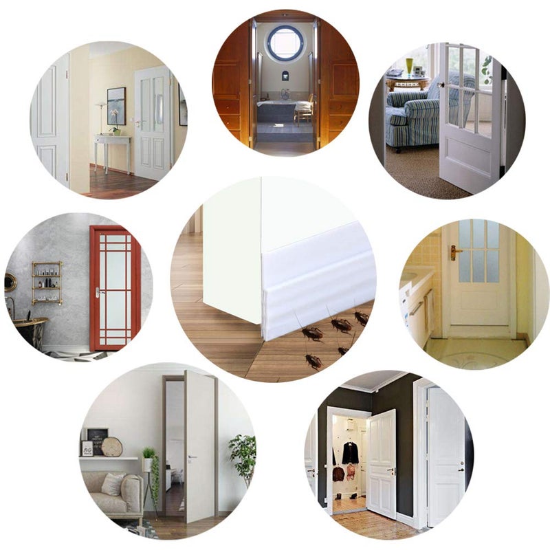 Save Unicorn Camel Home Door Draft Stopper - Self Adhesive Door Seal, Soundproof, Weatherproof, 2" W x 39" L (2 Pack White) - Image 4